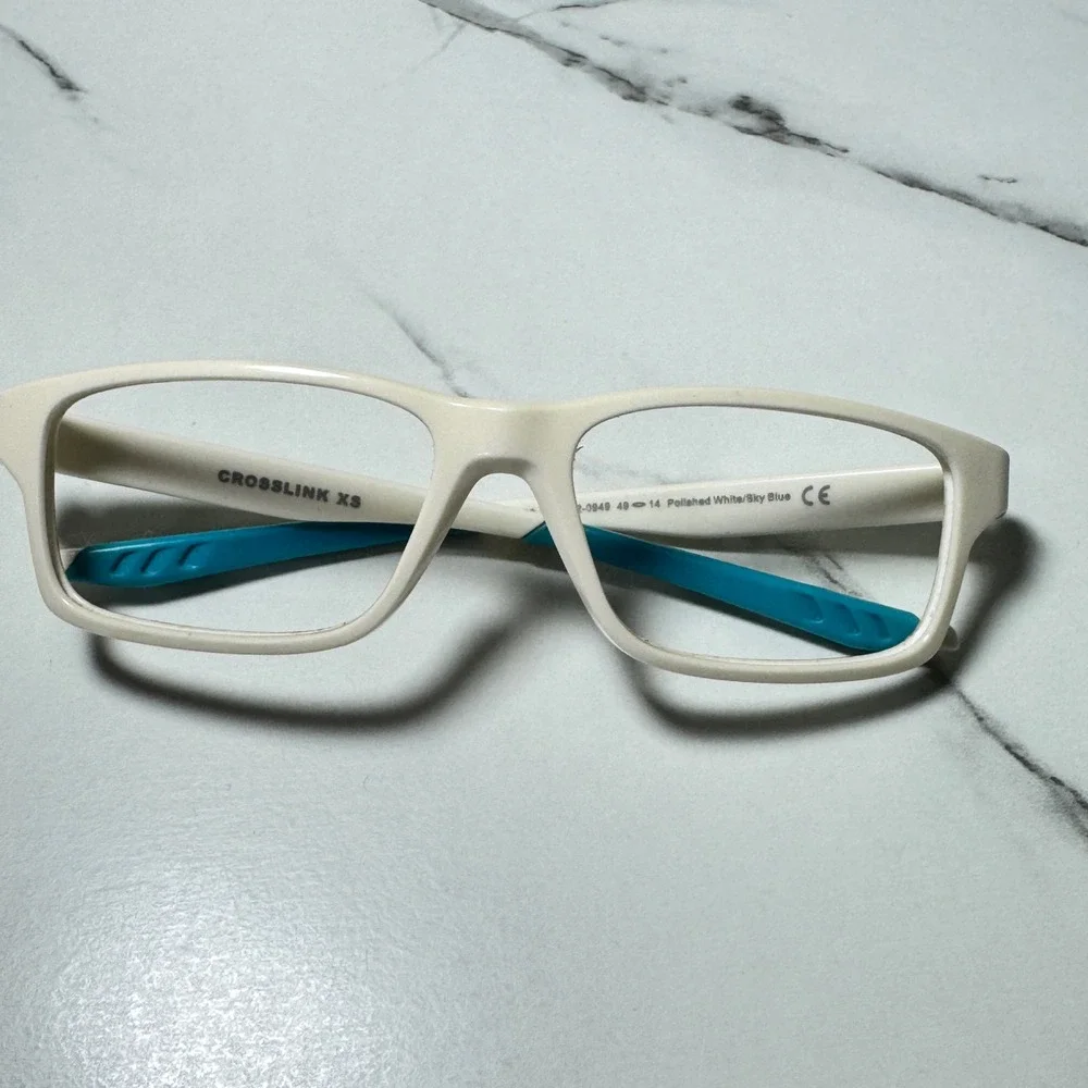 Oakley Crosslink XS Polished White Sky Blue Eyeglass OY8002-0949 49-14 122